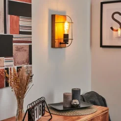 Lampes Dorées-hofstein Applique murale Hodne Écru, Noir, 1 lumière