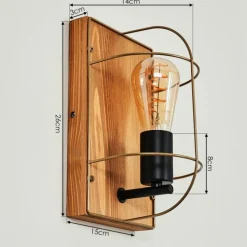 Lampes Dorées-hofstein Applique murale Hodne Écru, Noir, 1 lumière