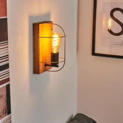 Lampes Dorées-hofstein Applique murale Hodne Écru, Noir, 1 lumière