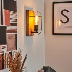 Lampes Dorées-hofstein Applique murale Hodne Écru, Noir, 1 lumière