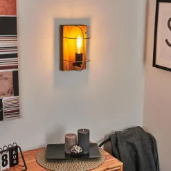 Lampes Dorées-hofstein Applique murale Hodne Écru, Noir, 1 lumière