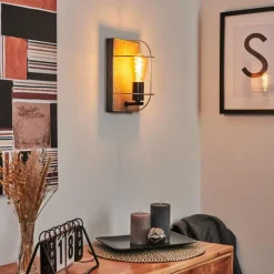 Lampes Vintages & Rétros-hofstein Applique murale Hodne Gris, Écru, Noir, 1 lumière