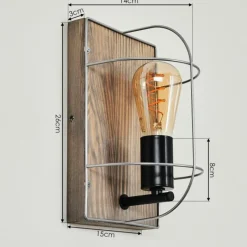 Lampes Vintages & Rétros-hofstein Applique murale Hodne Gris, Écru, Noir, 1 lumière