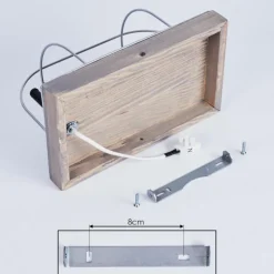 Lampes Vintages & Rétros-hofstein Applique murale Hodne Gris, Écru, Noir, 1 lumière