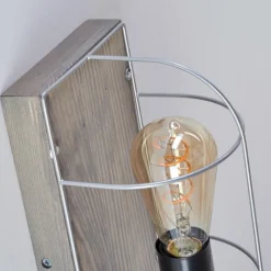 Lampes Vintages & Rétros-hofstein Applique murale Hodne Gris, Écru, Noir, 1 lumière