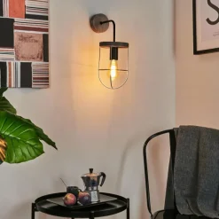 Lampes Vintages & Rétros-hofstein Applique murale Hodne Gris, Noir, 1 lumière