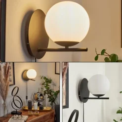 hofstein Applique murale Hogatza Noir, 1 lumière