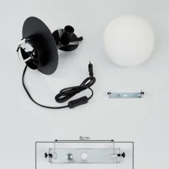 hofstein Applique murale Hogatza Noir, 1 lumière