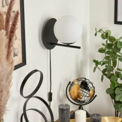 hofstein Applique murale Hogatza Noir, 1 lumière