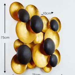 Lampes Dorées-Luminaires Holländer Applique murale Holländer BOLLADARIA LED Or, Noir, 9 lumières