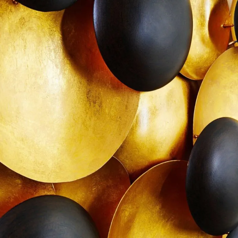 Lampes Dorées-Luminaires Holländer Applique murale Holländer BOLLADARIA LED Or, Noir, 9 lumières