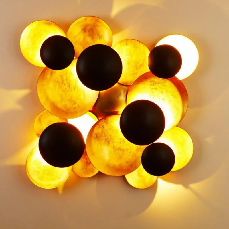 Lampes Dorées-Luminaires Holländer Applique murale Holländer BOLLADARIA LED Or, Noir, 9 lumières