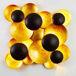 Lampes Dorées-Luminaires Holländer Applique murale Holländer BOLLADARIA LED Or, Noir, 9 lumières