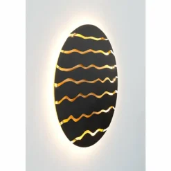 Lampes Dorées-Luminaires Holländer Applique murale Holländer ONDATA LED Brun, Or, Noir, 1 lumière