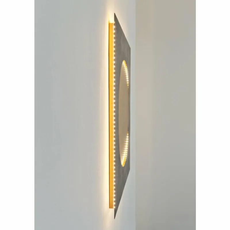 Lampes Dorées-Luminaires Holländer Applique murale Holländer BERSAGLIO LED Brun, Or, Noir, 1 lumière