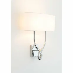 Lampes En Tissu-Luminaires Holländer Applique murale Holländer MONOLOGO Argenté, 2 lumières
