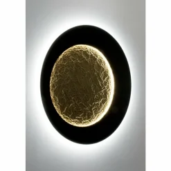Lampes Dorées-Luminaires Holländer Applique murale Holländer PLENILUNIO LED Brun, Or, Noir, 2 lumières