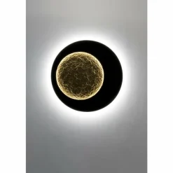Lampes Dorées-Luminaires Holländer Applique murale Holländer PLENILUNIO LED Brun, Or, Noir, 2 lumières