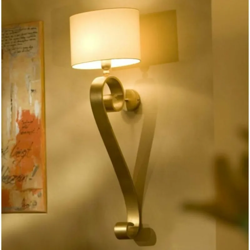 Lampes En Tissu-Luminaires Holländer Applique murale Holländer TROFEO Or, Blanc, 1 lumière