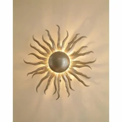 Luminaires Holländer Applique murale Holländer SONNE GRANDE Argenté, 2 lumières* Appliques
