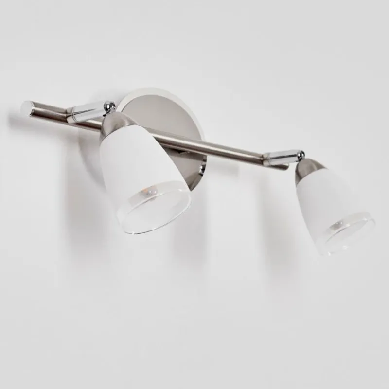 hofstein Applique murale Holualoa LED Nickel mat, 2 lumières