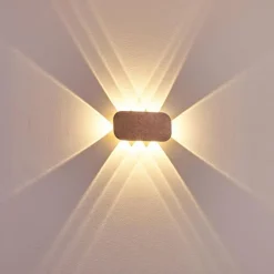 Lampes Dorées-hofstein Applique murale Homad LED Or rose, Blanc, 1 lumière