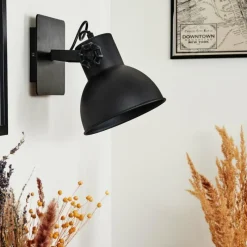 Lampes Industrielles-hofstein Applique murale Hora Noir, 1 lumière