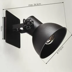 Lampes Industrielles-hofstein Applique murale Hora Noir, 1 lumière