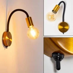 Lampes Dorées-hofstein Applique murale Hovslund Or, Noir, 1 lumière