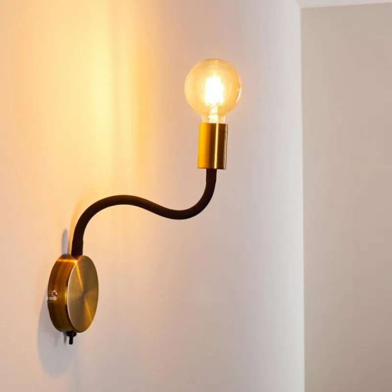 Lampes Dorées-hofstein Applique murale Hovslund Or, Noir, 1 lumière