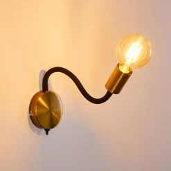 Lampes Dorées-hofstein Applique murale Hovslund Or, Noir, 1 lumière