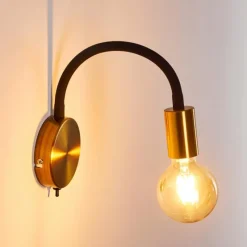 Lampes Dorées-hofstein Applique murale Hovslund Or, Noir, 1 lumière