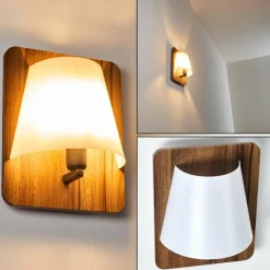 Lampes En Tissu-hofstein Applique murale Huddinge Bois foncé, Noir, 1 lumière