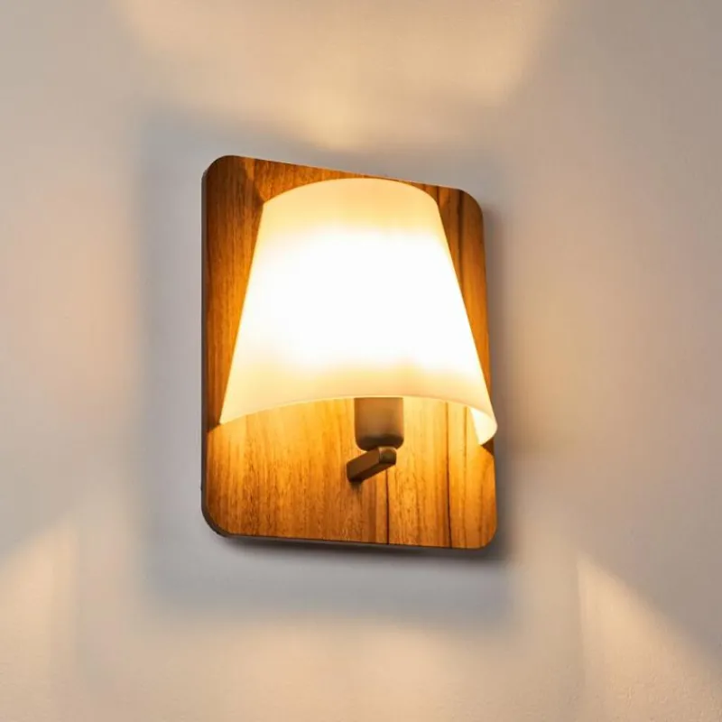 Lampes En Tissu-hofstein Applique murale Huddinge Bois foncé, Noir, 1 lumière