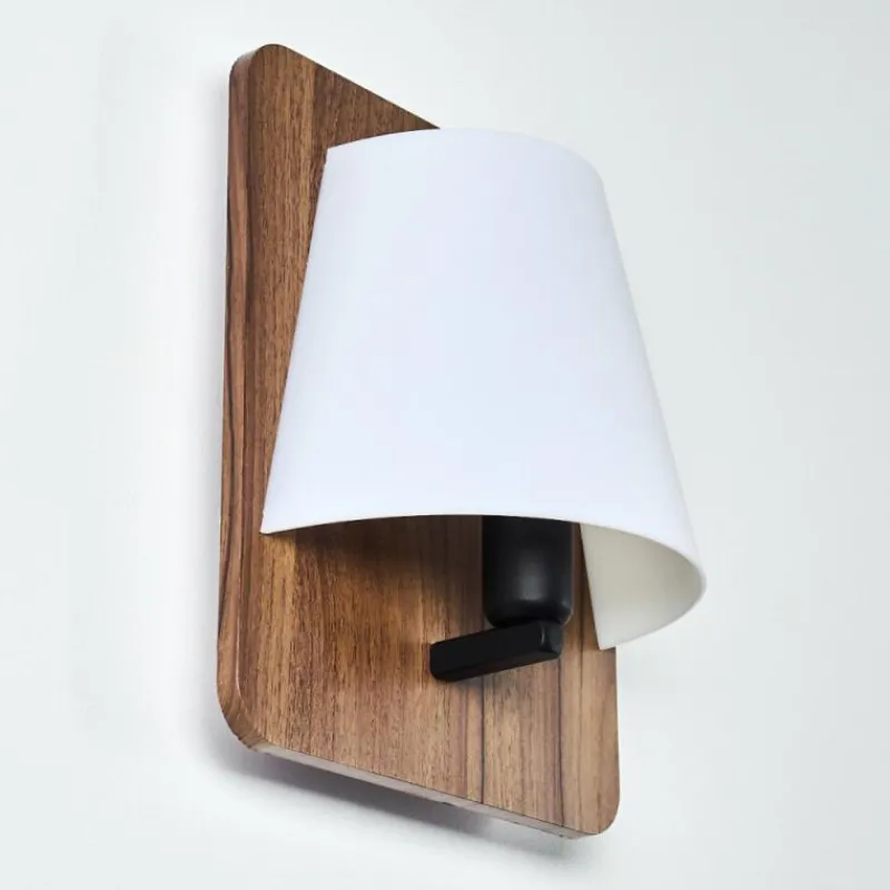 Lampes En Tissu-hofstein Applique murale Huddinge Bois foncé, Noir, 1 lumière