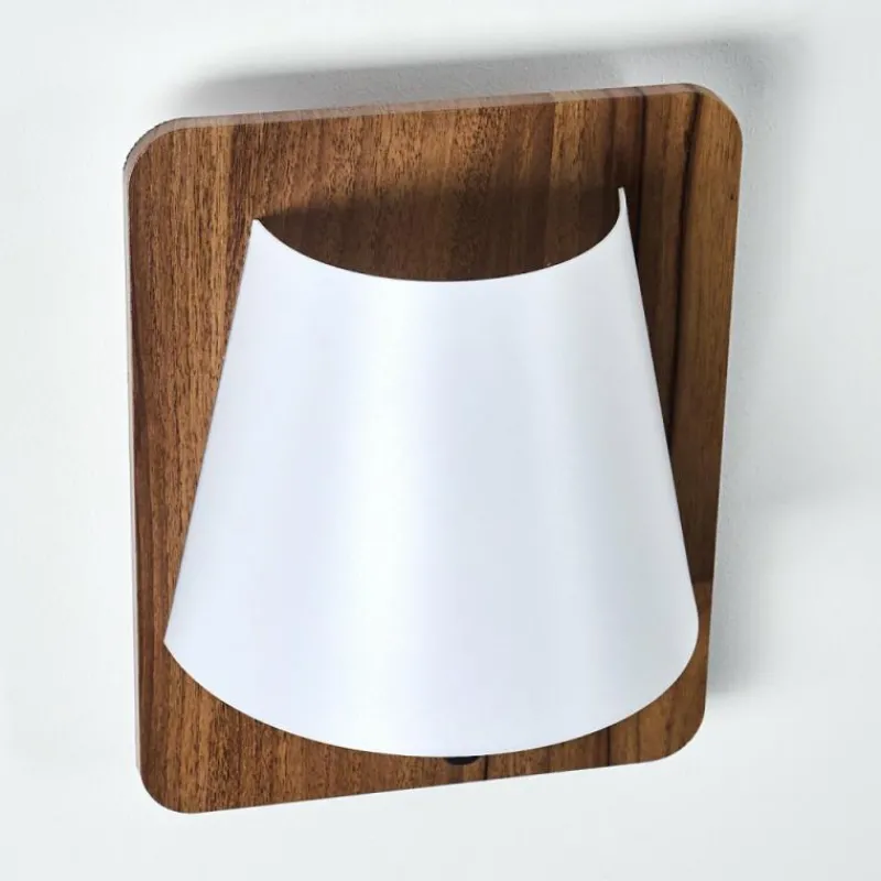 Lampes En Tissu-hofstein Applique murale Huddinge Bois foncé, Noir, 1 lumière