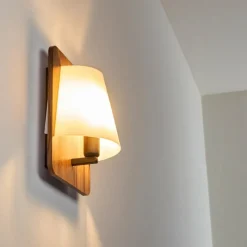 Lampes En Tissu-hofstein Applique murale Huddinge Bois foncé, Noir, 1 lumière