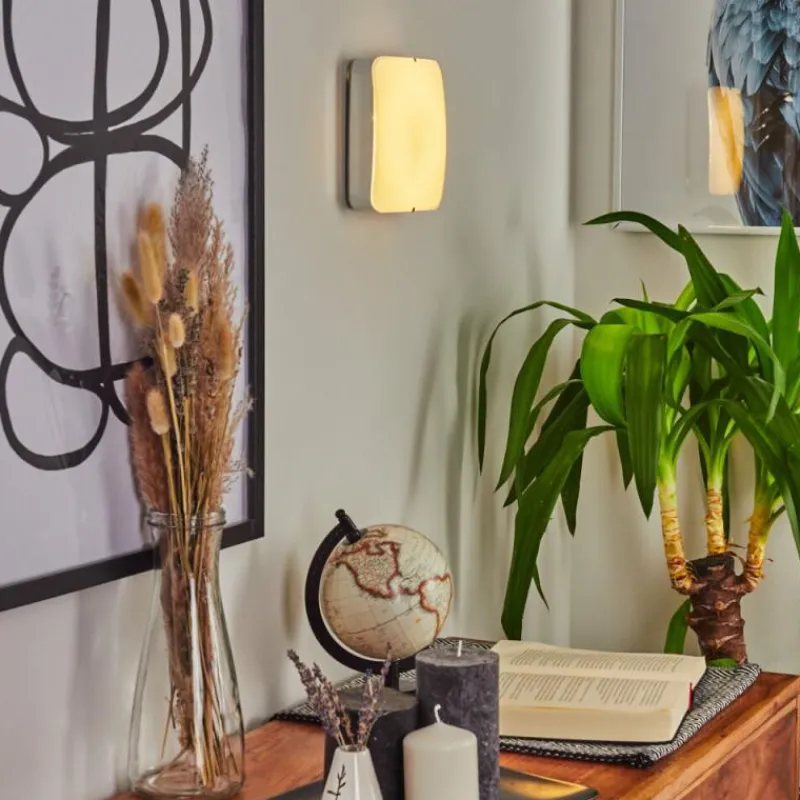 hofstein Applique murale Hutton LED Nickel mat, 1 lumière