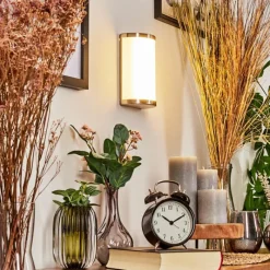 hofstein Applique murale Hutton LED Nickel mat, 2 lumières