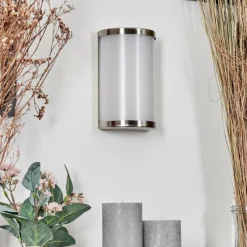 hofstein Applique murale Hutton LED Nickel mat, 2 lumières