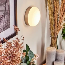 hofstein Applique murale Hutton LED Nickel mat, 1 lumière