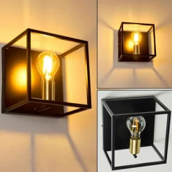 Lampes Dorées-hofstein Applique murale Ibusuki Or, Laiton, Noir, 1 lumière