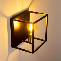 Lampes Dorées-hofstein Applique murale Ibusuki Or, Laiton, Noir, 1 lumière