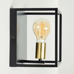 Lampes Dorées-hofstein Applique murale Ibusuki Or, Laiton, Noir, 1 lumière