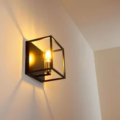 Lampes Dorées-hofstein Applique murale Ibusuki Or, Laiton, Noir, 1 lumière