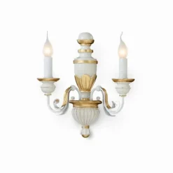 Lampes Vintages & Rétros-Luminaires Ideallux Applique murale Ideal Lux FIRENZE Blanc, 2 lumières
