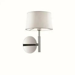 Lampes En Tissu-Luminaires Ideallux Applique murale Ideal Lux HILTON Blanc, 1 lumière