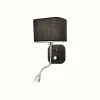 Lampes En Tissu-Luminaires Ideallux Applique murale Ideal Lux HOLIDAY LED Noir, 1 lumière