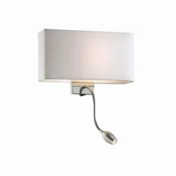 Lampes En Tissu-Luminaires Ideallux Applique murale Ideal Lux HOTEL LED Chrome, 1 lumière