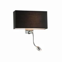 Lampes En Tissu-Luminaires Ideallux Applique murale Ideal Lux HOTEL LED Chrome, 1 lumière